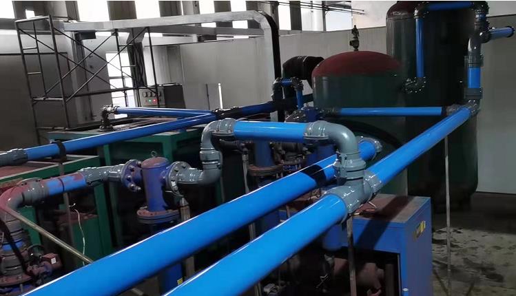 管道施工(gōng)現場